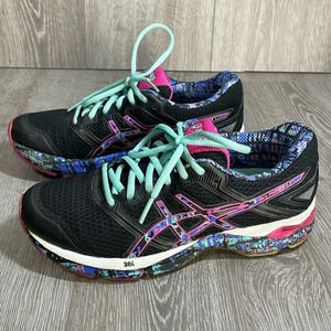 ASICS Gel Phoenix 8 T6F7Q Running Shoe Sneaker Black Pink Blue 7